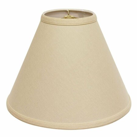 HOMEROOTS 17 in. Parchment Biege Deep Cone Slanted Linen Lampshade 469913